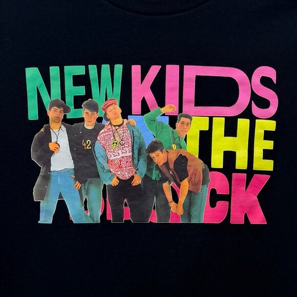 New Kids On The Block Classic Kids Photo Tee Unisex S Black Bella + Canvas - Picture 2 of 8